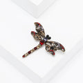 Vintage Alloy Rhinestone Dragonfly Brooch For Clothing Accessories view 3