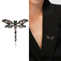 Vintage Alloy Rhinestone Dragonfly Brooch For Clothing Accessories view 2