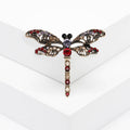 Vintage Alloy Rhinestone Dragonfly Brooch For Clothing Accessories view 6
