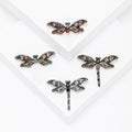 Vintage Alloy Rhinestone Dragonfly Brooch For Clothing Accessories view 1
