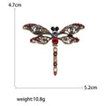 Vintage Alloy Rhinestone Dragonfly Brooch For Clothing Accessories view 5