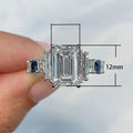 Sparkling Zircon Princess Cut Ring For Women, Trendy Cross Border Fashion Finger Jewelry view 5