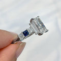 Sparkling Zircon Princess Cut Ring For Women, Trendy Cross Border Fashion Finger Jewelry view 3