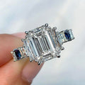 Sparkling Zircon Princess Cut Ring For Women, Trendy Cross Border Fashion Finger Jewelry view 2