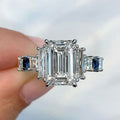 Sparkling Zircon Princess Cut Ring For Women, Trendy Cross Border Fashion Finger Jewelry view 1