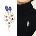 Alloy Enamel Artist Palette Brooch Pin With Rhinestone Fashion Accent view 3