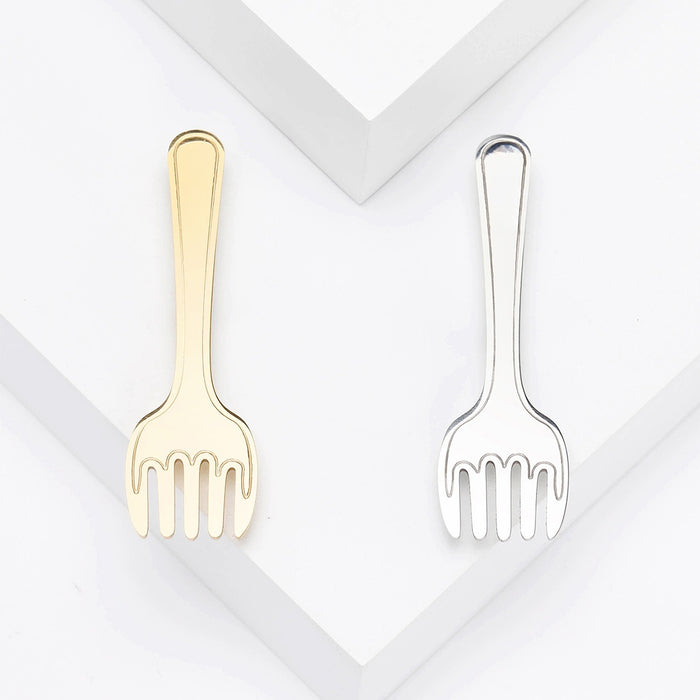 Stainless Steel Fork Brooch Pin For Anti Exposure Clothing Decoration