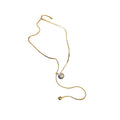 Minimalist Copper Pearl Snake Chain Adjustable Round Bead Clavicle Necklace For Women view 5