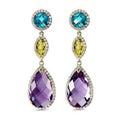 Long Crystal Rhinestone Drop Earrings For Women Korean Style Fashion Jewelry view 1