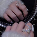 Zircon Pearl Star Moon Inlaid Ring For Women view 2