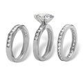 Classic Statement Marquise Eye Three Row Rhinestone Wide Band Imitation Ring For Women view 2