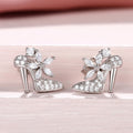 High Heel Crystal Shoe Stud Earrings Vintage Artistic Mini Creative Fashion Ear Jewelry view 3