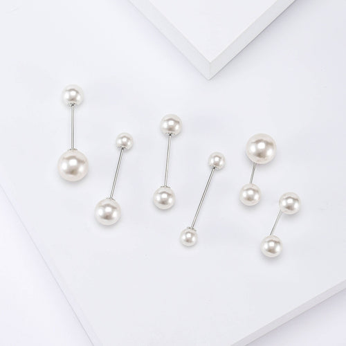 Alloy Pearl Safety Brooch Pin For Sweaters Shirts And Apparel