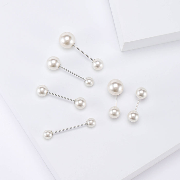 Alloy Pearl Safety Brooch Pin For Sweaters Shirts And Apparel