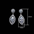 Luxury Full Marquise Zircon Drop Earrings For Women Elegant Commuter Style Jewelry view 5