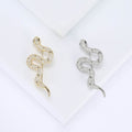Copper Zircon Snake Brooch Pin For Suits And Unisex Accessories view 4