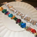 Fashion OL Geometric Ring Artificial Crystal Statement Collarbone Necklace view 4