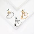 Alloy Rhinestone Bow Cat Brooch Pin For Cute Versatile Accessories view 1