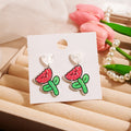 Cute Acrylic Cartoon Flower Stud Drops Fresh Daisy Rose Tulip Sunflower Girls Fashion Earrings view 2