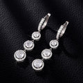 Long Tassel Round Zircon Dangle Earrings For Women, Versatile Statement Jewelry view 3