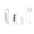 Alloy Rhinestone Pearl Safety Brooch Pin For Shirts And Cardigans view 5