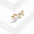 14K Gold Plated Pearl Flower Brooch Pin For Women’s Apparel view 4
