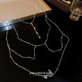 Fashion Rhinestone Beaded Alloy Chain Body Necklace, European American Geometric Chest Chain view 4