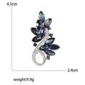 Alloy Crystal Glass Brooch Elegant Lapel Pin For Coats view 5