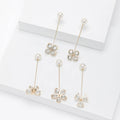 Alloy Rhinestone Butterfly Clover Pearl Brooch Pin For Cardigans view 4