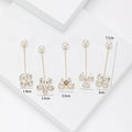 Alloy Rhinestone Butterfly Clover Pearl Brooch Pin For Cardigans view 2
