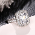 Luxury Rectangular Rock Candy Style Women Ring, Princess Banquet Jewelry For Evening Dress view 4
