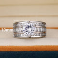 Unisex European American Cool Style Three Row Full Zircon Ring, Fashion Jewelry view 5