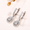 Elegant Copper Drop Earrings With AAA Water Drop Zircon, Fashion Dinner And Wedding Jewelry For Women view 3