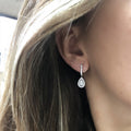 Elegant Copper Drop Earrings With AAA Water Drop Zircon, Fashion Dinner And Wedding Jewelry For Women view 1