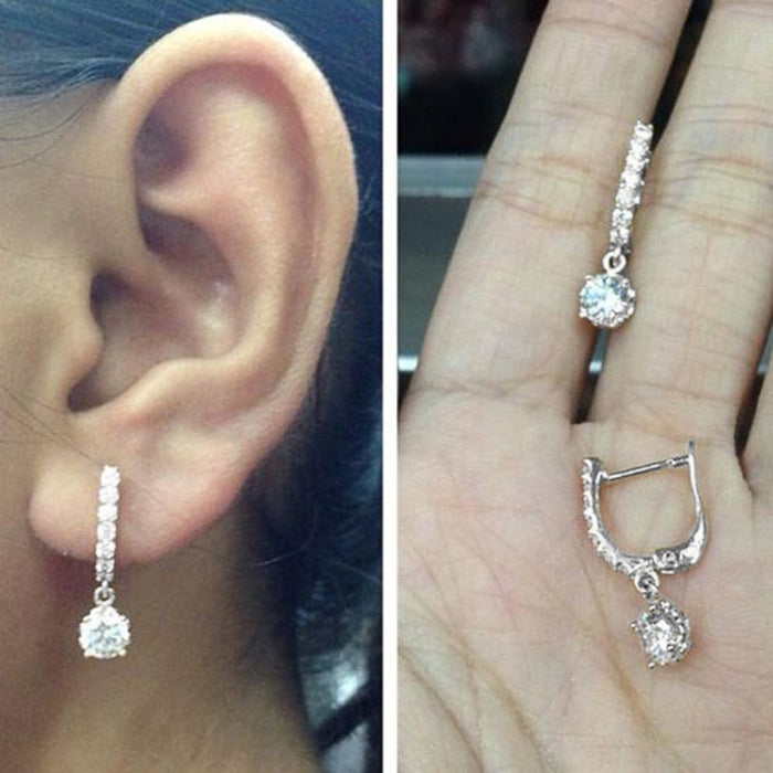 Minimalist Single Zircon Ear Cuff Korean Fresh Cute Youth Style Women's Fashion Earrings