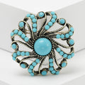 Alloy Rhinestone Bohemian Brooch Vintage Women Clothing Lapel Pin view 6