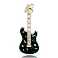Alloy Enamel Guitar Brooch Fashion Lapel Pin For Clothing view 2