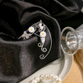 Vintage Fashion Flower Ear Cuff, No Piercing Pearl Cartilage Clip Earrings view 4
