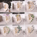 Vintage Fashion Flower Ear Cuff, No Piercing Pearl Cartilage Clip Earrings view 1