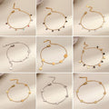 Minimalist Luxury Geometric Heart And Round Disc Bracelet, Niche Fashion Commuter Hand Jewelry view 1