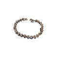 Light Luxury Metal Heart Rhinestone Bangle For Women Fashion OL Sparkling Crystal Bracelet view 5