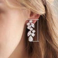 French Romantic Long Tassel Petal Earrings Light Luxury Sweet Slim Face Ear Jewelry view 4