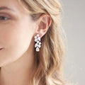 French Romantic Long Tassel Petal Earrings Light Luxury Sweet Slim Face Ear Jewelry view 3
