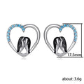 Mini Cute Penguin Stud Earrings Creative Animal Heart Ear Jewelry Fashion view 3