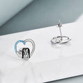 Mini Cute Penguin Stud Earrings Creative Animal Heart Ear Jewelry Fashion view 2