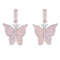 Copper Micro Paved Zircon Butterfly Bow Stud Earrings For Women, Light Luxury Fashion Jewelry view 1