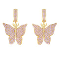 Copper Micro Paved Zircon Butterfly Bow Stud Earrings For Women, Light Luxury Fashion Jewelry view 6