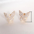 Copper Micro Paved Zircon Butterfly Bow Stud Earrings For Women, Light Luxury Fashion Jewelry view 5