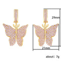 Copper Micro Paved Zircon Butterfly Bow Stud Earrings For Women, Light Luxury Fashion Jewelry view 4