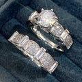 Fashion OL Women's Zircon Ring Set, Luxury Couple Rings For Women, Hot Selling Jewelry view 2